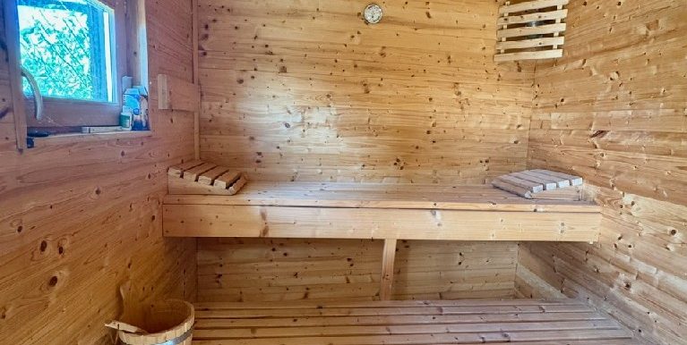 Blick in die Sauna
