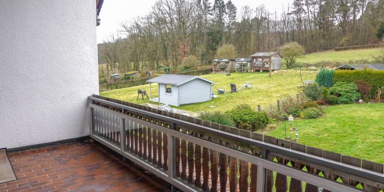 Der großzügige überdachte Balkon