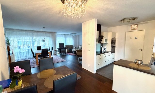 Wohn-/Essbereich mit offener Küche (mit Einbau)