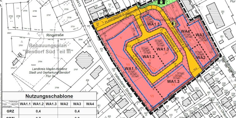 Ausschnitt aus B-Plan