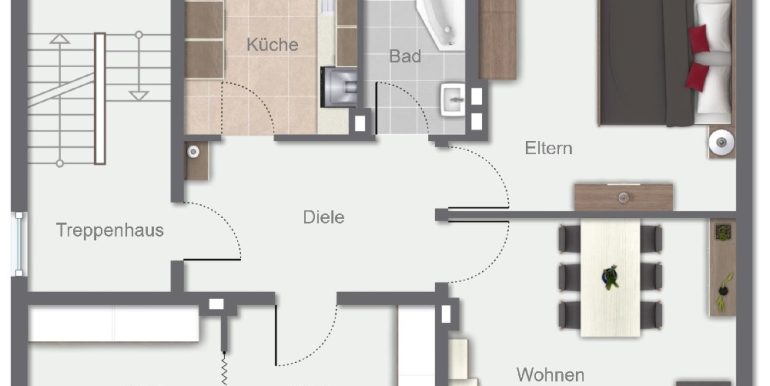 Wohnung OG (vermietet)