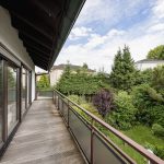 grüne Aussicht vom Balkon
