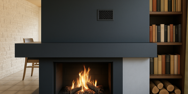 Möglicher modernisierter Kamin im Erdgeschoss