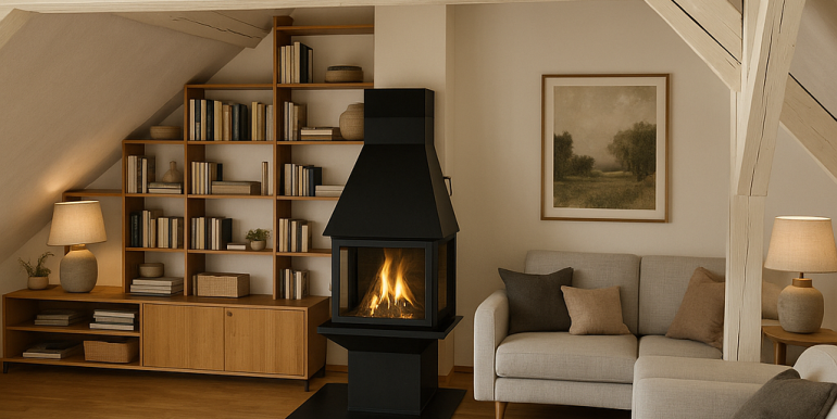 Wohnen mit Kamin